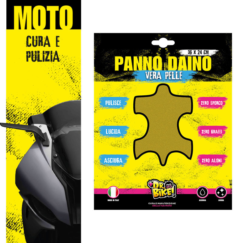 PANNO DAINO VERA PELLE 36x24 cm DR.BIKE MADE IN ITALY