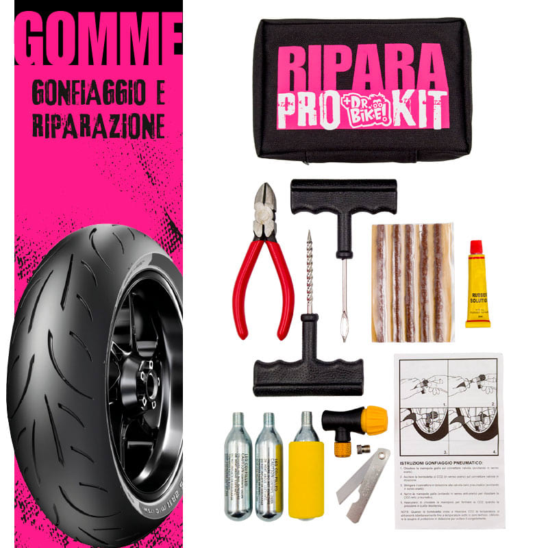 KIT RIPARA PNEUMATICI FORATURE TUBELESS PRO DR.BIKE