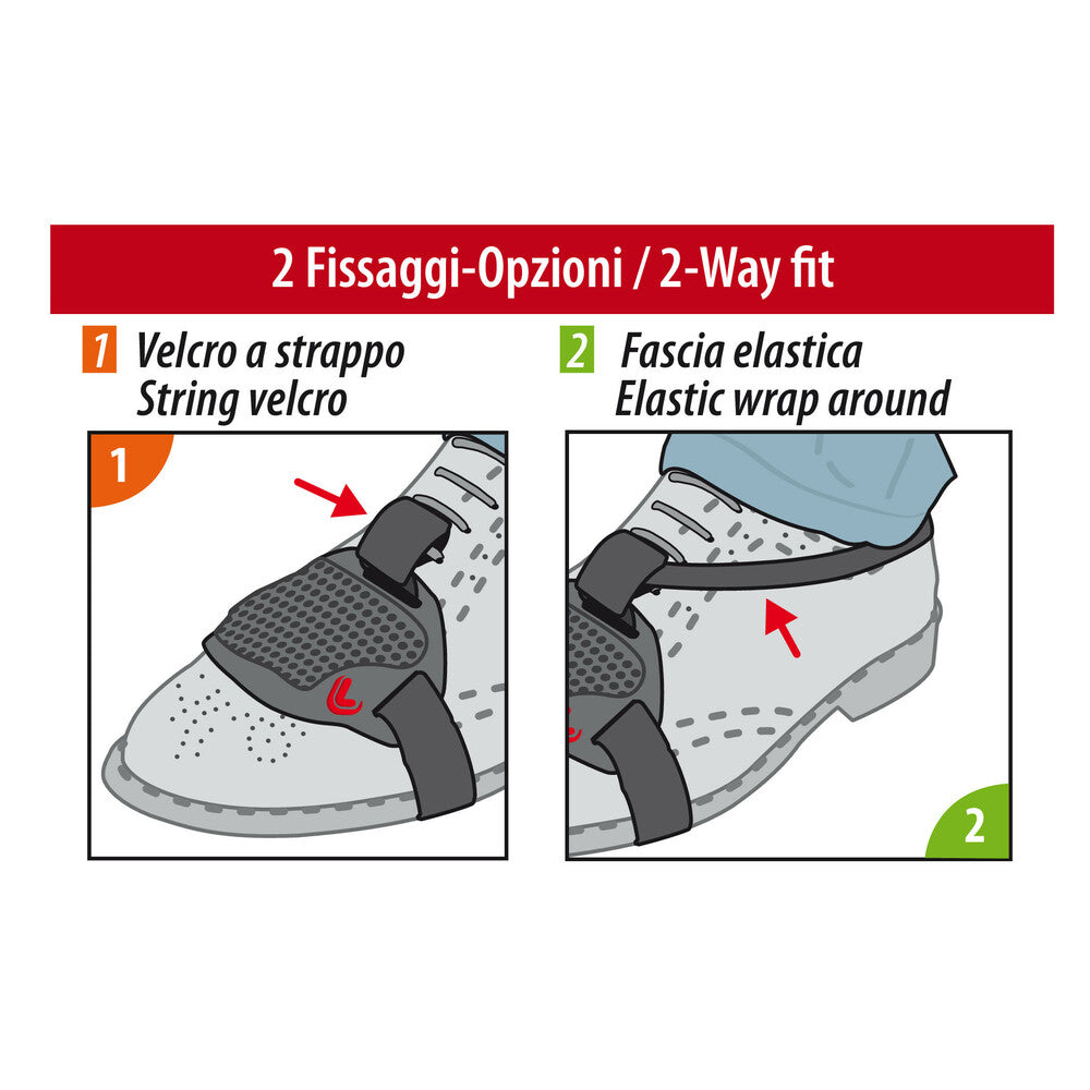 PROTEZIONE PER LA SCARPA SHOE PROTECTOR CON VELCRO E ELASTICO PER LA CAVIGLIA LAMPA