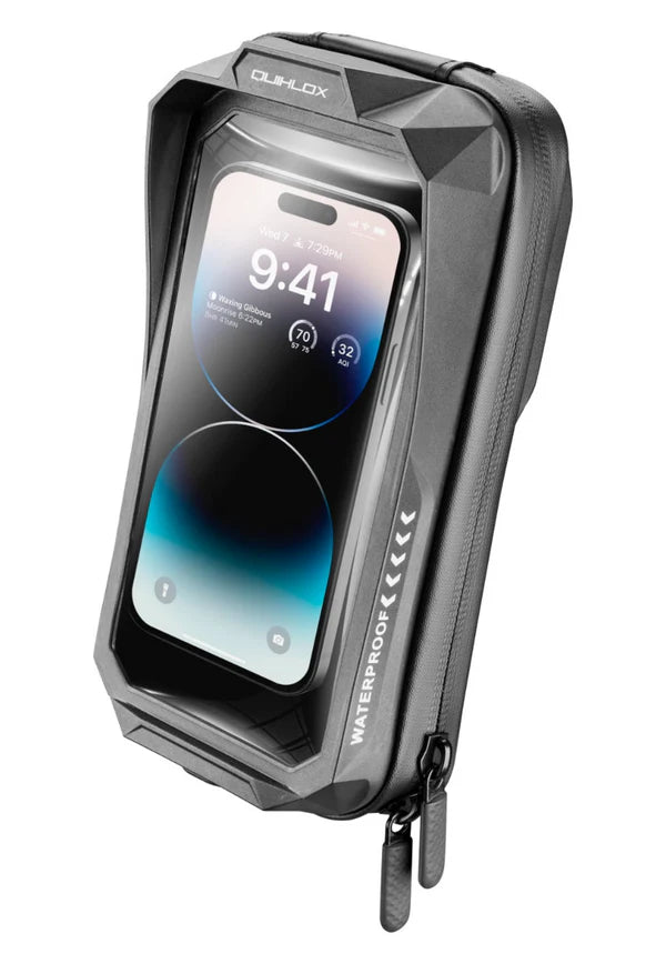 PORTA CELLULARE IMPERMEABILE IP67 CON PORTA OGGETTI ATTACCO QUIKLOX INTERPHONE CELLULARLINE