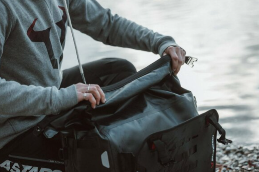 SysBag WP L con piatto adattatore sinistro 27-40 litri. Imperm. Per telai lat./portabag.