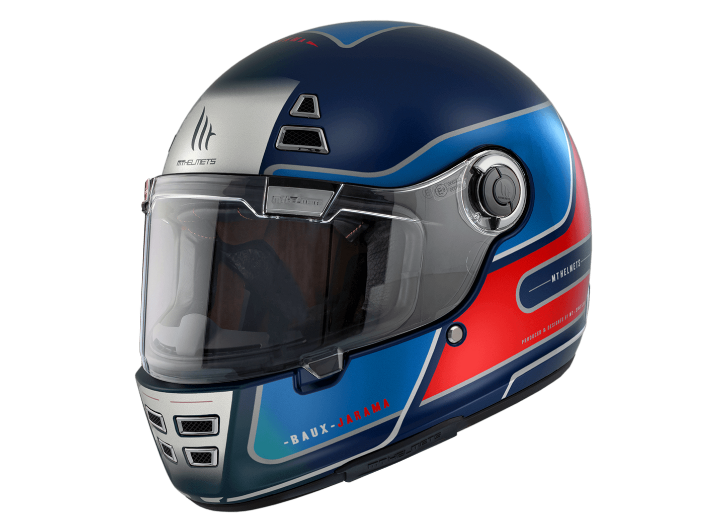 CASCO INTEGRALE MT JARAMA BAUX D7 MATT BLU