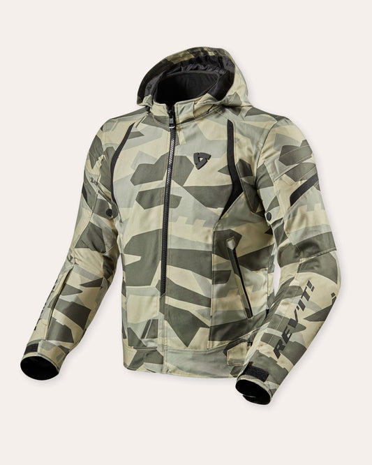 Giacca moto Rev'it! Flare 2 camo light green militare