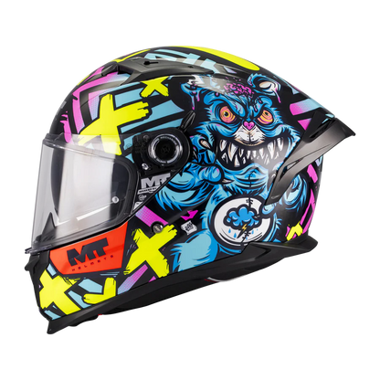 CASCO MT HELMET INTEGRALE BRAKER SV CON SPOILER POSTERIORE CRAZY TEDDY