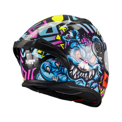 CASCO MT HELMET INTEGRALE BRAKER SV CON SPOILER POSTERIORE CRAZY TEDDY