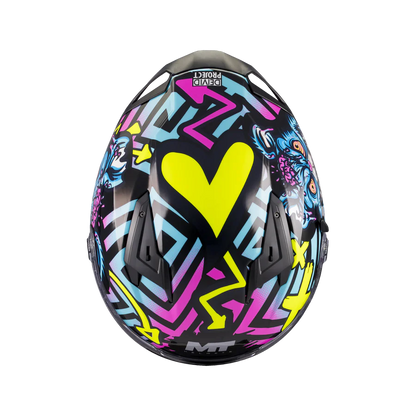 CASCO MT HELMET INTEGRALE BRAKER SV CON SPOILER POSTERIORE CRAZY TEDDY