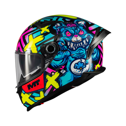 CASCO MT HELMET INTEGRALE BRAKER SV CON SPOILER POSTERIORE CRAZY TEDDY