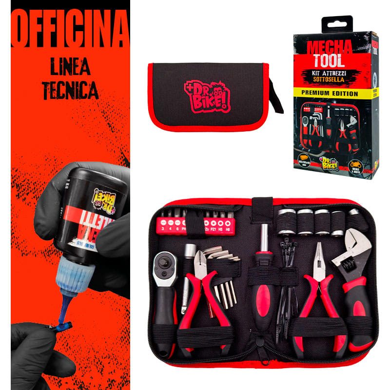 KIT ATTREZZI SOTTOSELLA PREMIUM EDITION  DR.BIKE MECHA TOOL 185x105x40 mm