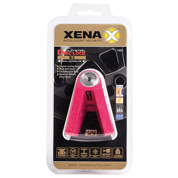 BLOCCADISCO XENA X2 ROSA DOPPIA SERRATURA 3 CHIAVI