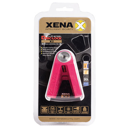 BLOCCADISCO XENA X2 ROSA DOPPIA SERRATURA 3 CHIAVI