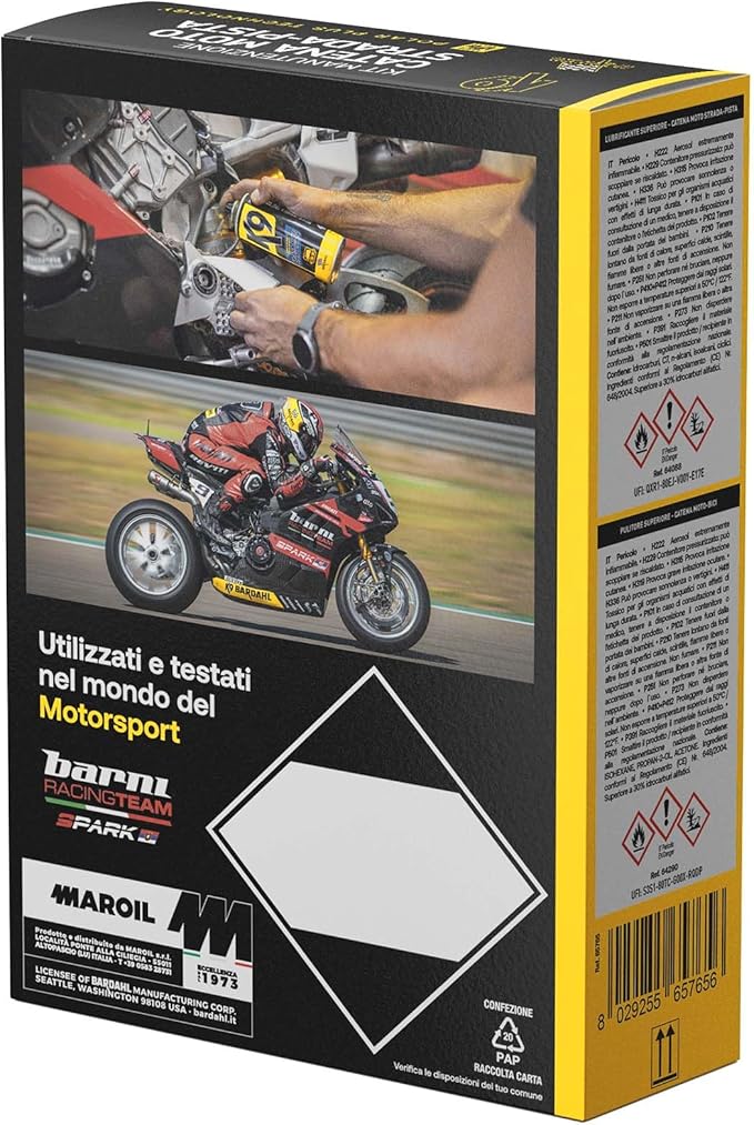KIT MANUTENZIONE CATENA MOTO STRADA - PISTA BARDAHL K9