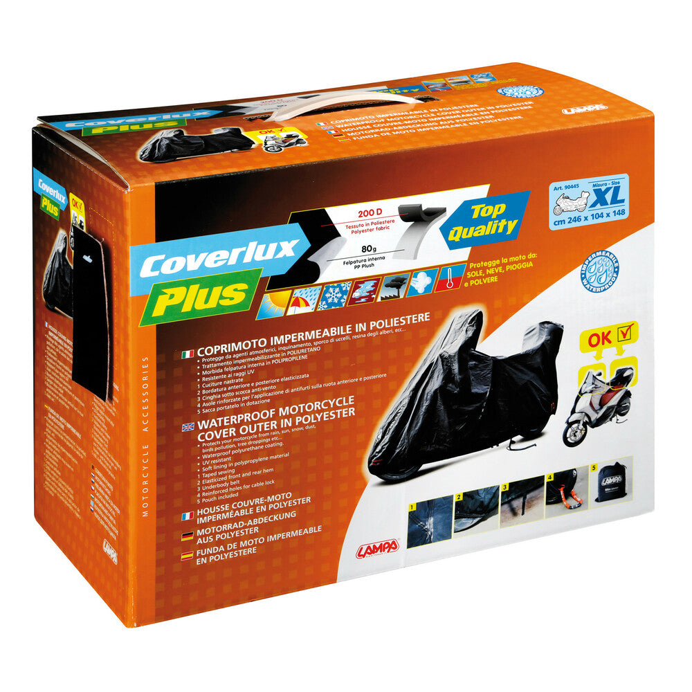 COPRIMOTO COVERLUX PLUS TG XL 
PER MOTO CON CUPOLINO E BAULETTO