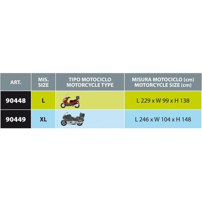 COPRIMOTO IMPERMEABILE IN PVC OPTIMA PLUS TG XL 
PER MOTO