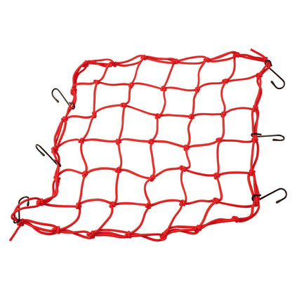 RAGNO RETE ELASTICIZZATA PER MOTO ROSSO 42X42 CM