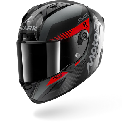CASCO SHARK AERON MOTOGP CARBONIO ROSSO ANTRACITE