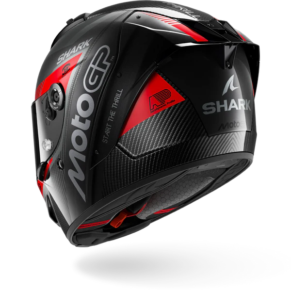 CASCO SHARK AERON MOTOGP CARBONIO ROSSO ANTRACITE