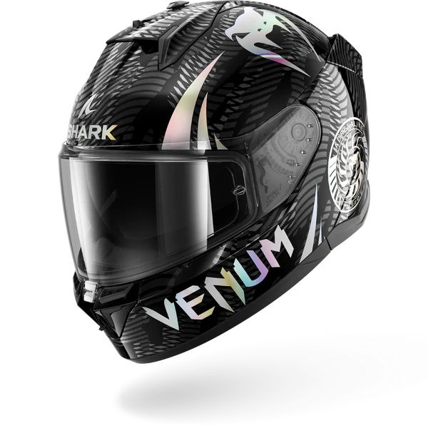 CASCO INTEGRALE D-SKWAL 3 VENUM NERO CROMO ANTRACITE SHARK