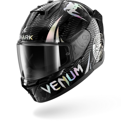 CASCO INTEGRALE D-SKWAL 3 VENUM NERO CROMO ANTRACITE SHARK
