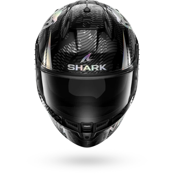 CASCO INTEGRALE D-SKWAL 3 VENUM NERO CROMO ANTRACITE SHARK