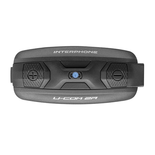 INTERPHONE UCOM 2R DOPPIO INTERFONO MOTO BLUETOOTH 5.1 PER DUE CASCHI 400 MT WAY 30H BATTERIA WATERPROOF