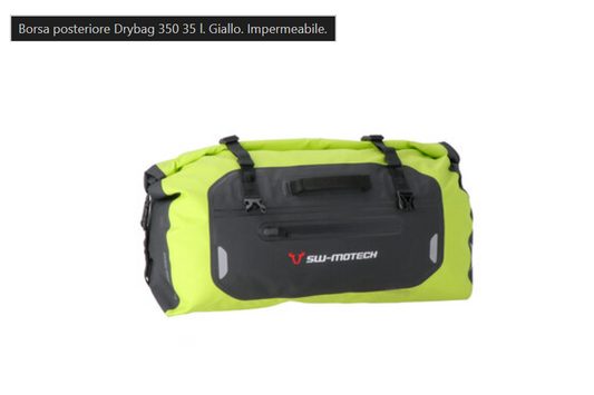 Borsa posteriore Drybag 350 35 l. Giallo. Impermeabile.