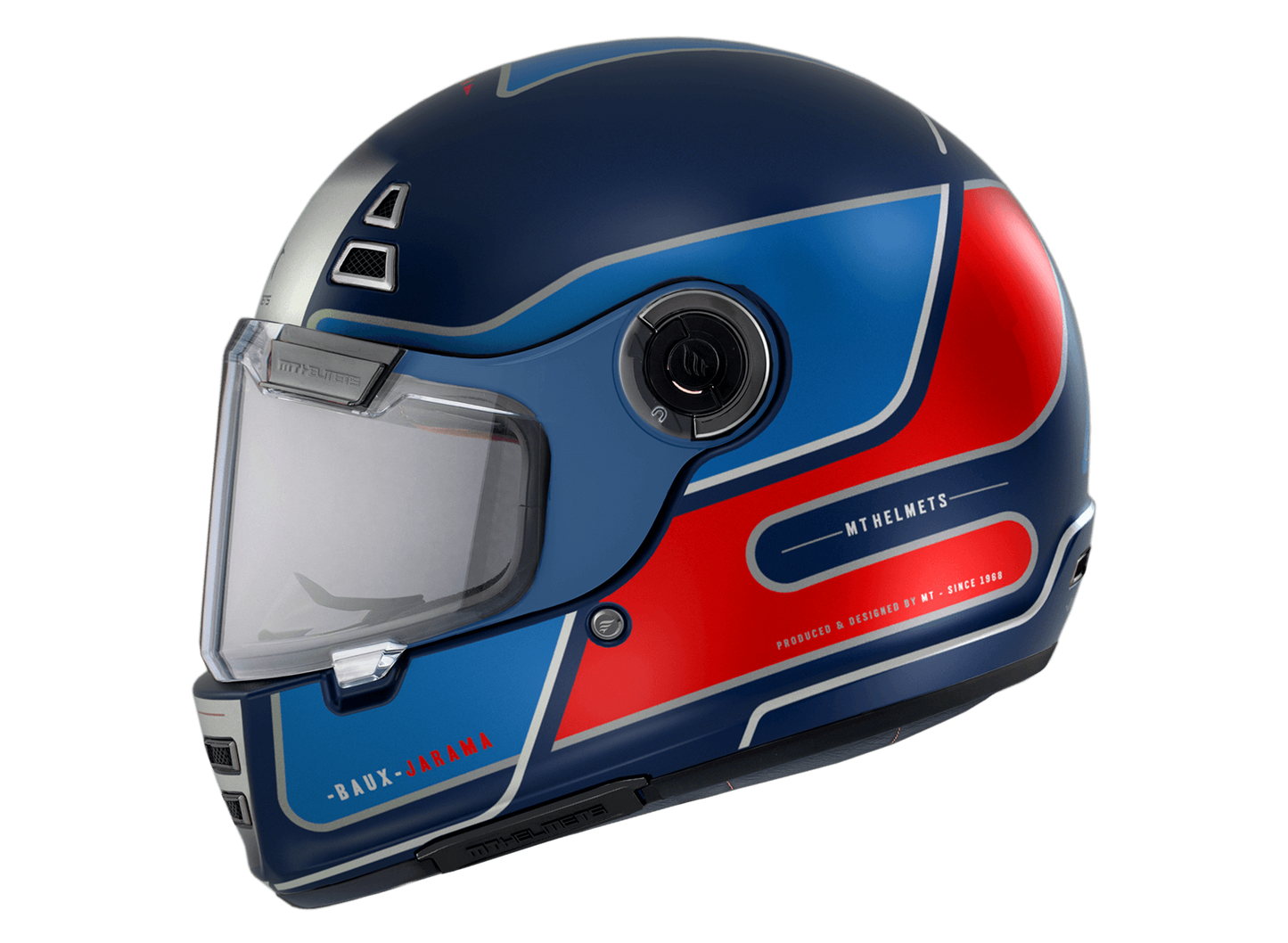 CASCO INTEGRALE MT JARAMA BAUX D7 MATT BLU
