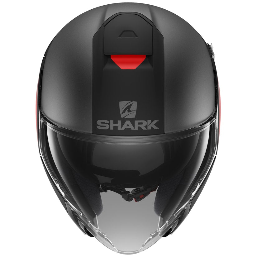 JET SHARK CITY CRUISER KARONN MATT BLACK ANTHRACITE RED TAGLIA XS