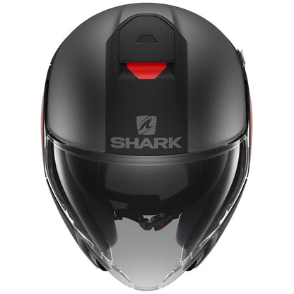 JET SHARK CITY CRUISER KARONN MATT BLACK ANTHRACITE RED TAGLIA XS